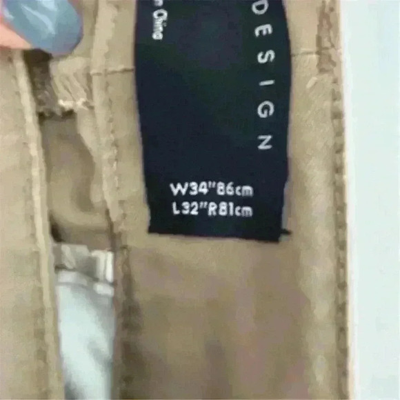 ASOS Design Men's Skinny Chinos Beige Size 34 Slim Fit Pants - Picture 6 of 10